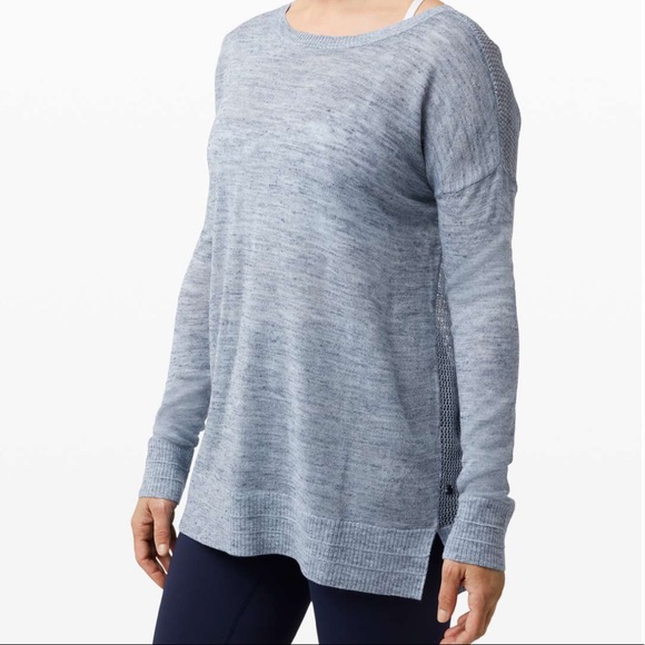 New LULULEMON Well Being Crew Sweater HSAI Blue M - Picture 2 of 4